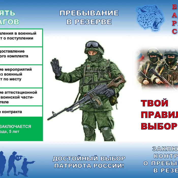 ПРЕБЫВАНИЕ В РЕЗЕРВЕ ДОСТОЙНЫЙ ВЫБОР ПАТРИОТА РОССИИ!