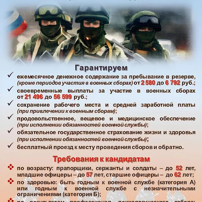 Уважаемые граждане, проводится набор в мобильные огневые группы, для выполнения мероприятий по охране гражданских объектов (энергетики, транспорта, нефтеперерабатывающих заводов) на территории Краснодарского края в качестве резервиста!