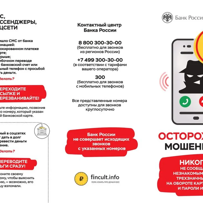 Никогда не сообщайте незнакомцам трёхзначный код на обороте карты, PIN-код и пароли из СМС!
